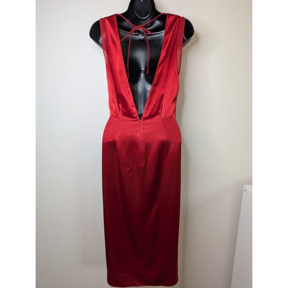 REISS Lucine Draped Cocktail Dress Red Valentine's Size S? See Measurements - Picture 7 of 16